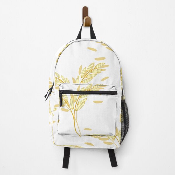 Item preview, Golden rice ears harvest seamless pattern in minimal botanical style designed and sold by Longsilp.