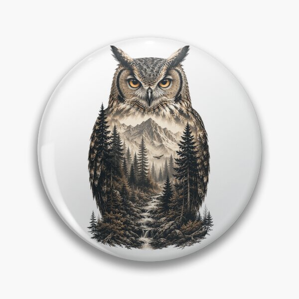 Item preview, Silent Watcher Of The Woods - Wild Forest Owl designed and sold by the-dovlat.