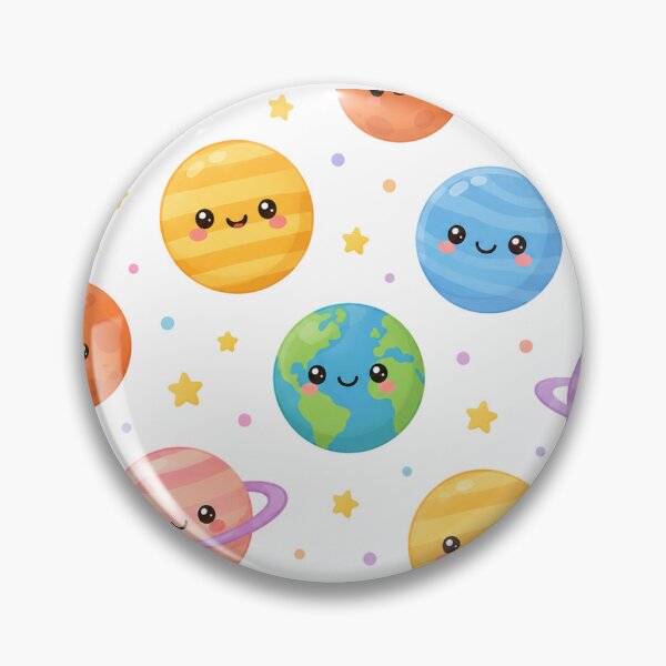 Item preview, Cute Kawaii Planets Space Seamless Pattern designed and sold by Seculinator.