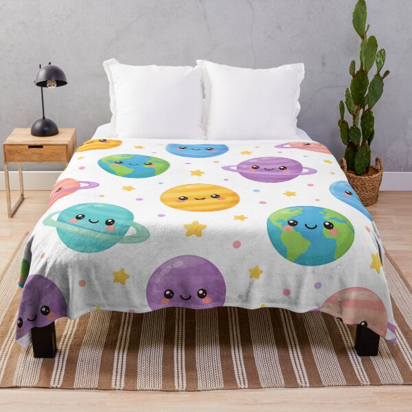 Item preview, Cute Kawaii Planets Space Seamless Pattern designed and sold by Seculinator.