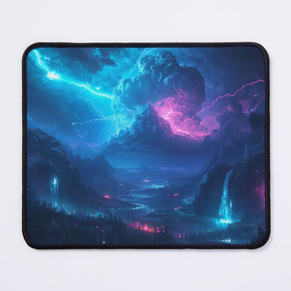 Item preview, Celestial Storm Bioluminescent Fantasy Alien Landscape designed and sold by Luminous Wilds.