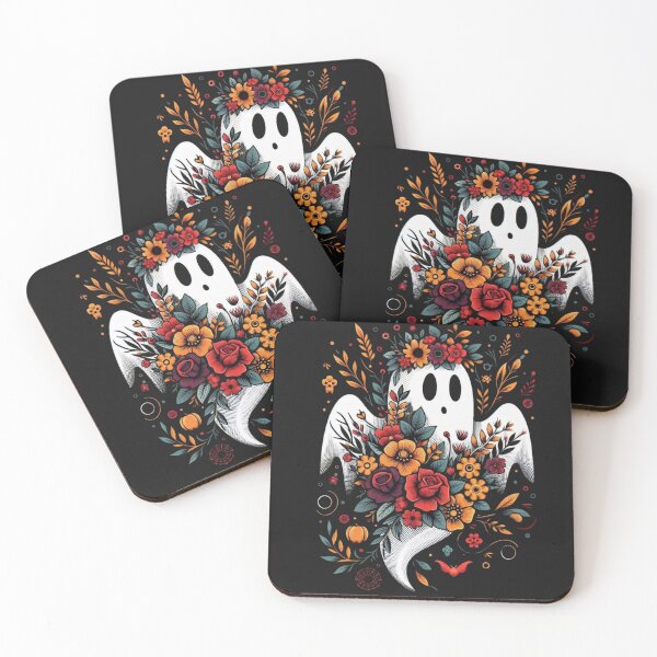 Item preview, Floral Ghost and Pumpkin Halloween designed and sold by BriSher.