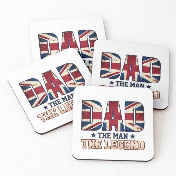 Item preview, British Dad Gift: The Man The Legend Vintage Union Jack Design designed and sold by SideKickCreates.