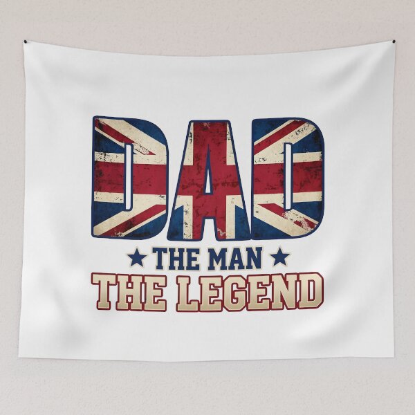 Item preview, British Dad Gift: The Man The Legend Vintage Union Jack Design designed and sold by SideKickCreates.