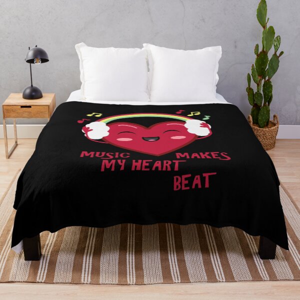 Item preview, Music Makes My Heart Beat Kawaii Heart Design designed and sold by marke770.