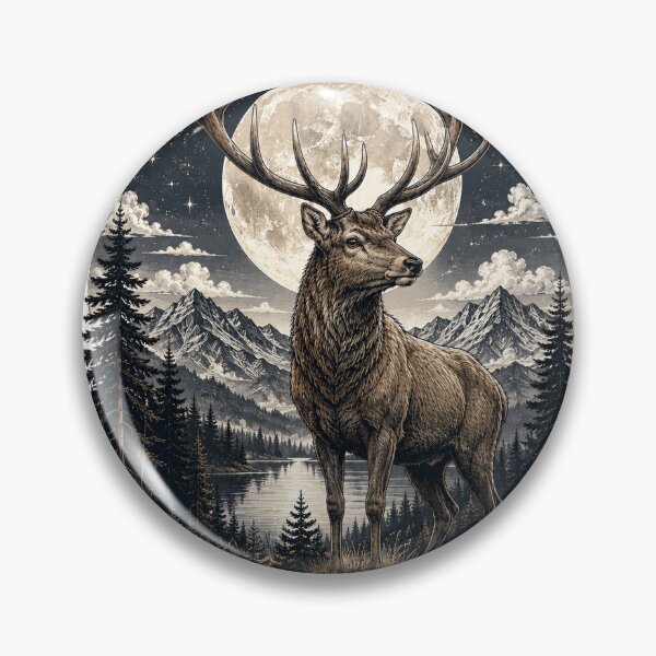 Item preview, Majestic Stag Under The Full Moon designed and sold by the-dovlat.