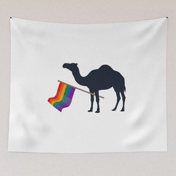 Item preview, Pride Camel Carrying Rainbow Flag – Love, Equality and Acceptance Colorful Camel Design designed and sold by Trendesigne.