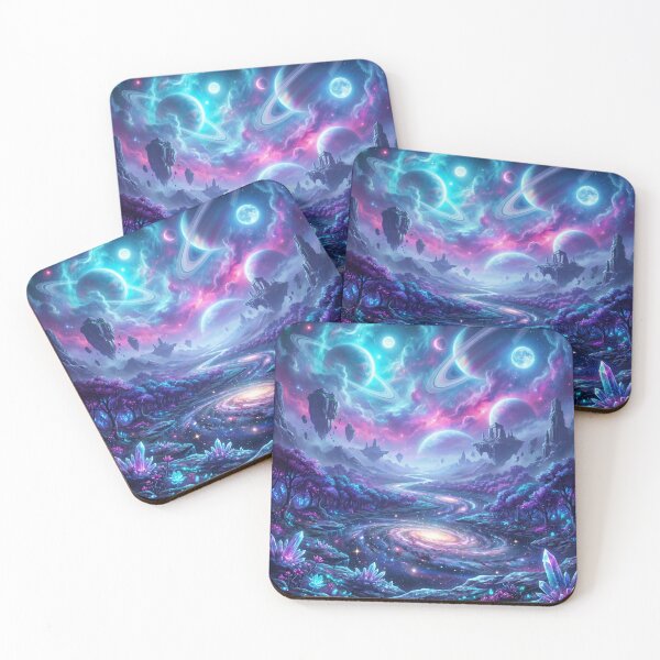 Item preview, Galaxy River Bioluminescent Fantasy Alien Landscape designed and sold by Luminous Wilds.