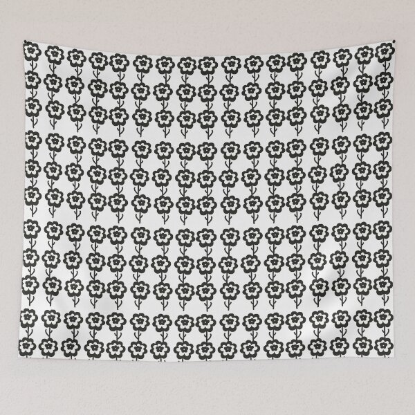 Item preview, Minimalist Black And White Flowers Pattern designed and sold by Ailiida.