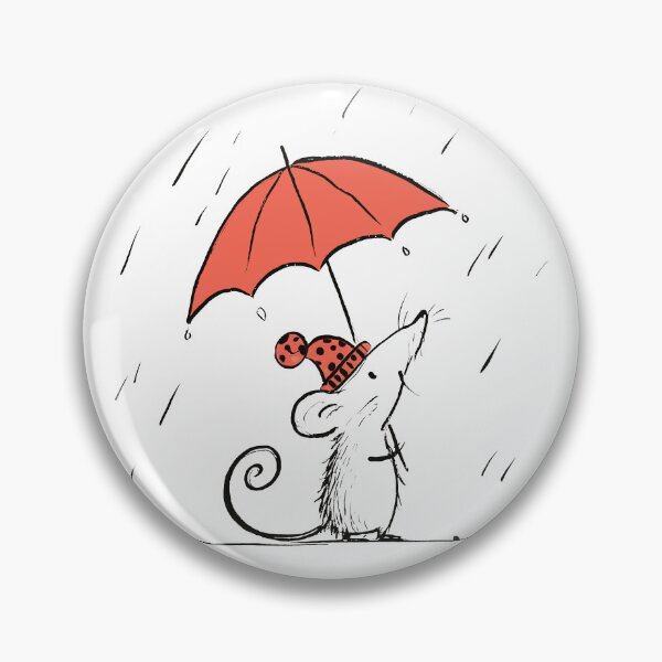 Item preview, Cute mouse with an umbrella designed and sold by Baart72.