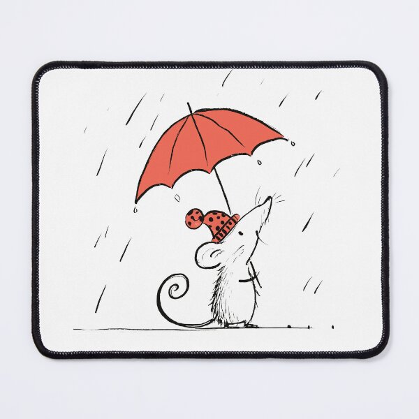 Item preview, Cute mouse with an umbrella designed and sold by Baart72.