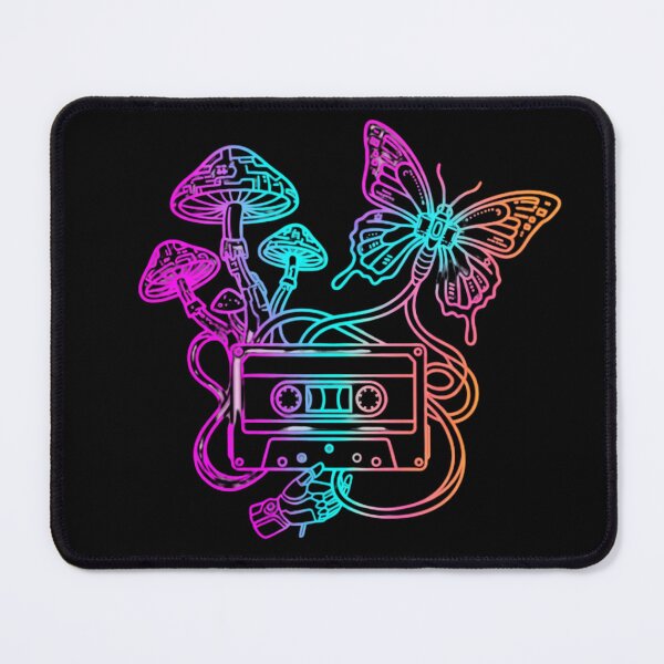 Item preview, Synthwave Cassette Tape & Neon Magic Mushrooms - Trippy Cyber Nature designed and sold by V-ZRO.