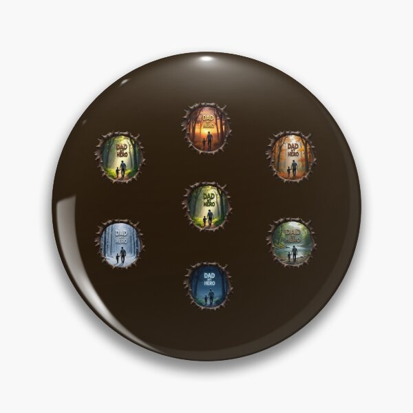 Item preview, My Dad My Hero 3D Father Son Forest Art – Father's Day Gift, Dad Birthday, Sticker set designed and sold by SideKickCreates.