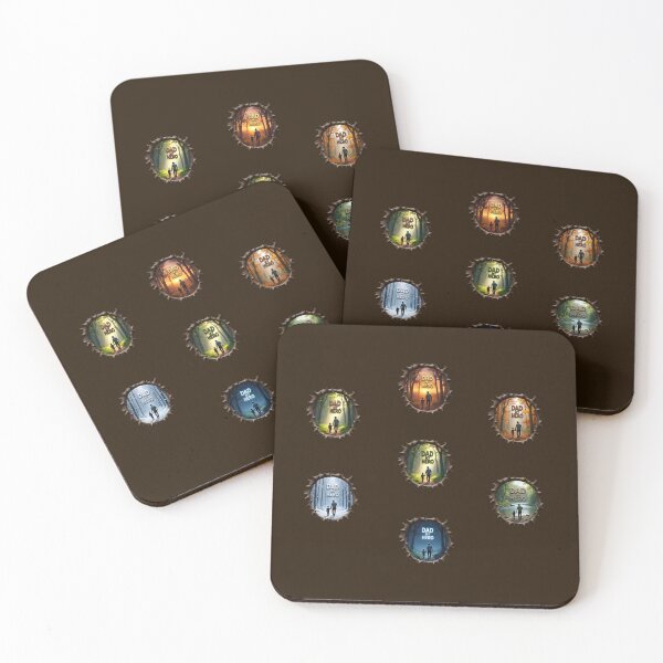 Item preview, My Dad My Hero 3D Father Son Forest Art – Father's Day Gift, Dad Birthday, Sticker set designed and sold by SideKickCreates.