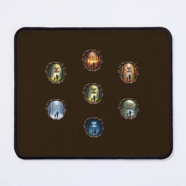 Item preview, My Dad My Hero 3D Father Son Forest Art – Father's Day Gift, Dad Birthday, Sticker set designed and sold by SideKickCreates.