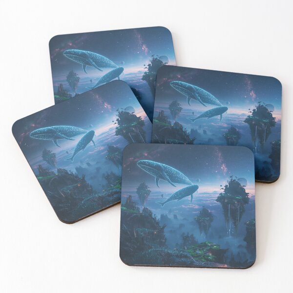 Item preview, Sky Whale Floating Islands Fantasy Alien Landscape designed and sold by Luminous Wilds.