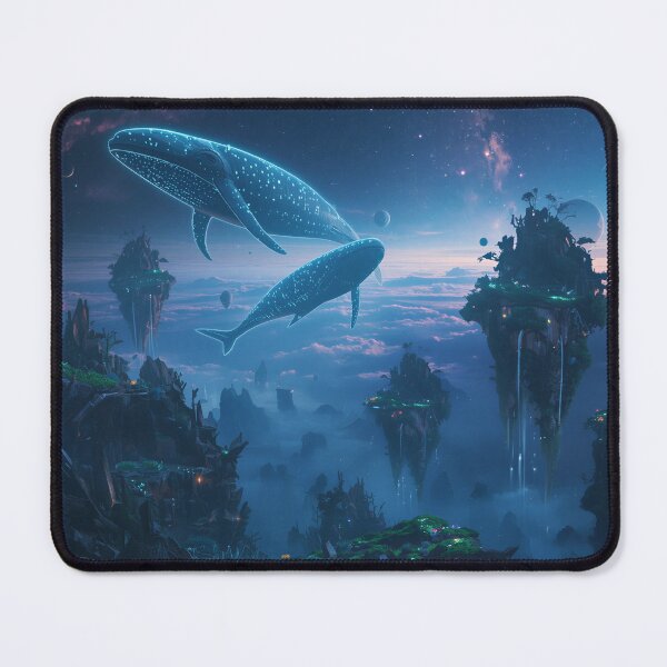Item preview, Sky Whale Floating Islands Fantasy Alien Landscape designed and sold by Luminous Wilds.