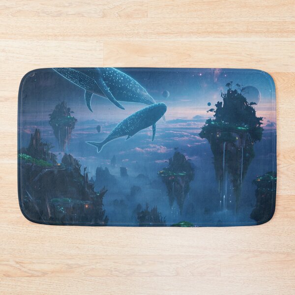Item preview, Sky Whale Floating Islands Fantasy Alien Landscape designed and sold by Luminous Wilds.