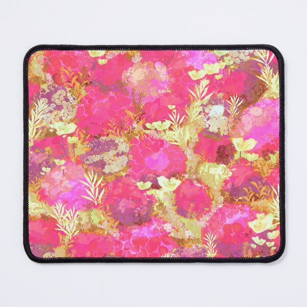 Item preview, Fabric in Absolute Pink Garden Dream / Large Size / Florals in romantic hot hues designed and sold by Elisa Moriconi.