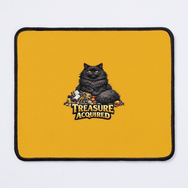 Item preview, Treasure Acquired Chaotic Black Cat Sticker designed and sold by Cosmos Creative Studios.