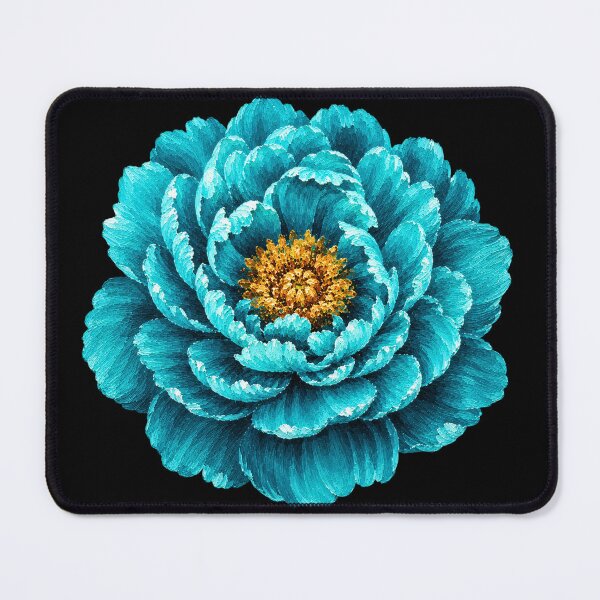 Item preview, Teal Peony Acrylic Painting | Luxury Botanical Flower Wall Art designed and sold by ColorSplash123.