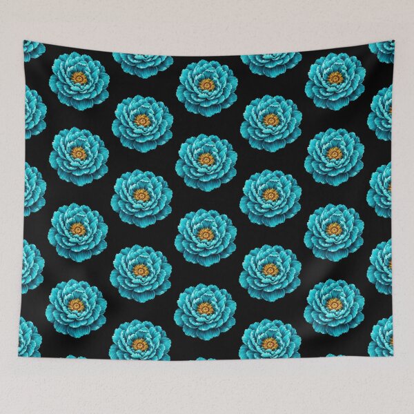 Item preview, Teal Peony Acrylic Painting | Luxury Botanical Flower Wall Art designed and sold by ColorSplash123.
