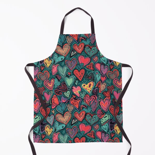 Item preview, Colorful Abstract Hearts Pattern – Modern Love Doodle Seamless Design designed and sold by Goca Shop.