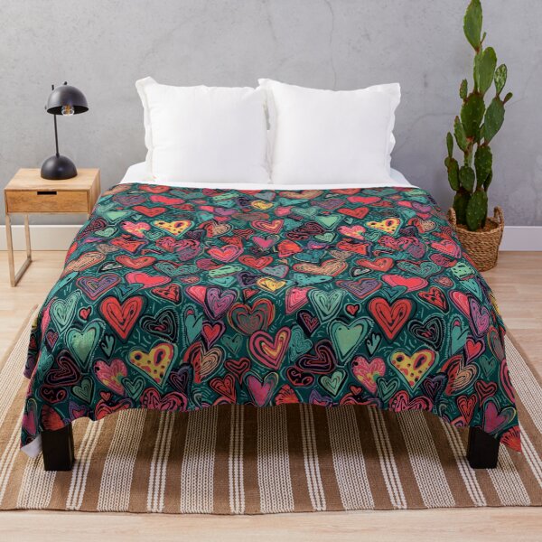 Item preview, Colorful Abstract Hearts Pattern – Modern Love Doodle Seamless Design designed and sold by Goca Shop.