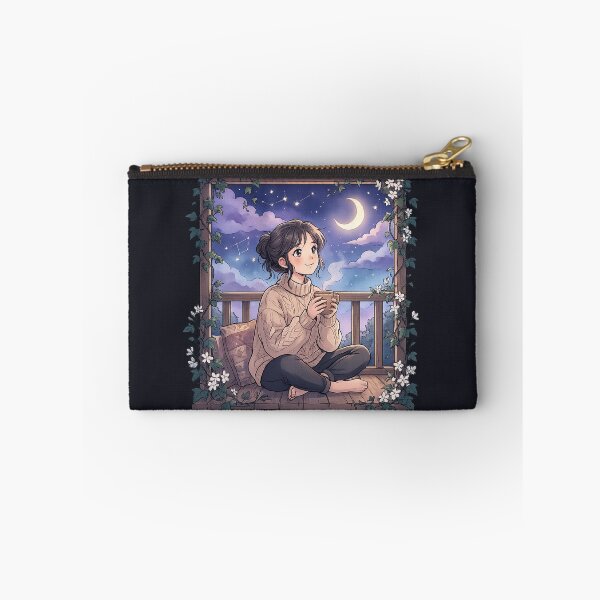 Item preview, Retro 90s Anime Midnight Stargazing - Cozy Lo-Fi Girl Graphic designed and sold by krish-prints.