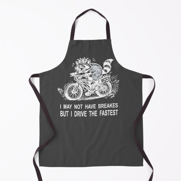 Item preview, I May Not Have Brakes Funny Raccoon Fast Cycling T-Shirt designed and sold by The Bold Line Studio.