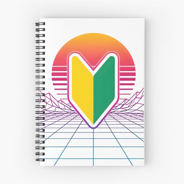 Artikelvorschau, JDM Wakaba Leaf Synthwave Retro Sunset entworfen und verkauft von MUGEN WORKS.