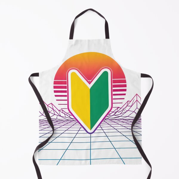 Item preview, JDM Wakaba Leaf Synthwave Retro Sunset designed and sold by MUGEN WORKS.