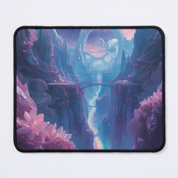 Item preview, Prism Aurora Canyon Sci-Fi Fantasy Alien Landscape designed and sold by Luminous Wilds.