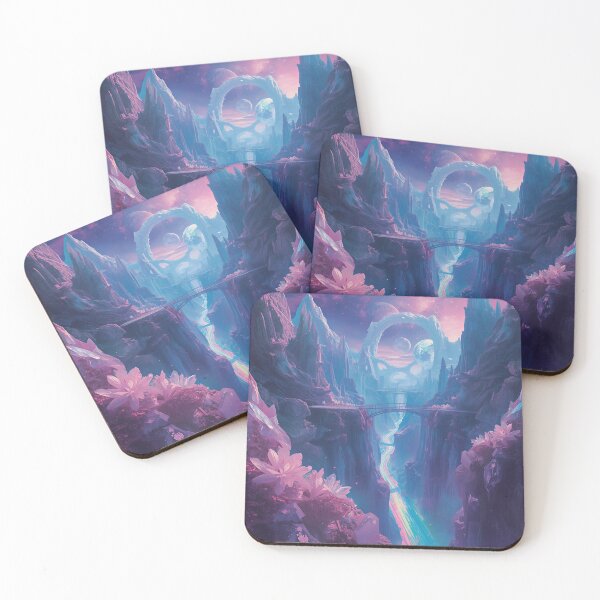 Item preview, Prism Aurora Canyon Sci-Fi Fantasy Alien Landscape designed and sold by Luminous Wilds.