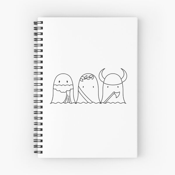 Item preview, Three ghosts: Roman, Greek, Viking (black outline) designed and sold by ClassicalJG.