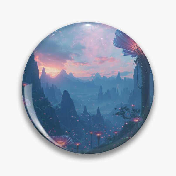 Item preview, Celestial Bloom Kingdom Fantasy Alien Landscape designed and sold by Luminous Wilds.