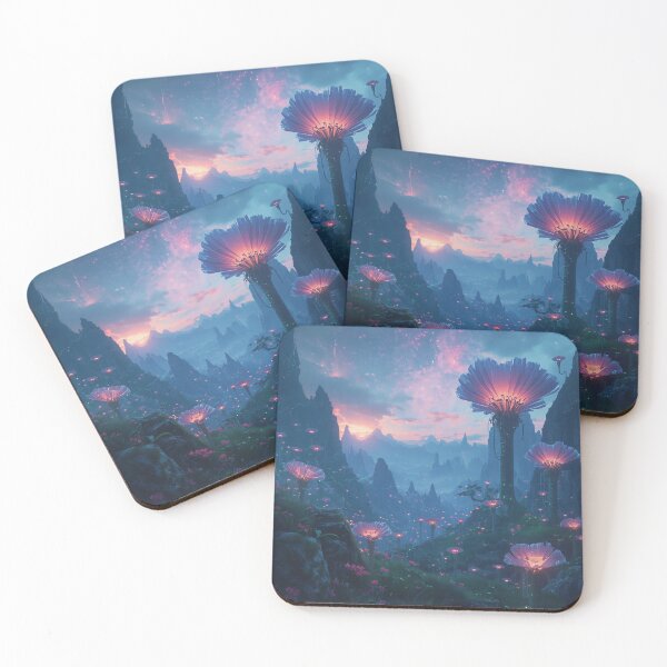 Item preview, Celestial Bloom Kingdom Fantasy Alien Landscape designed and sold by Luminous Wilds.