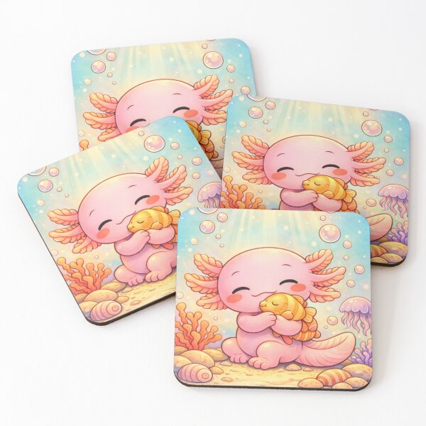 Item preview, Axolotl Hug - Underwater Friendship designed and sold by ImagineNature.