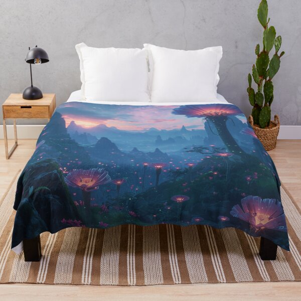Item preview, Celestial Bloom Kingdom Fantasy Alien Landscape designed and sold by Luminous Wilds.