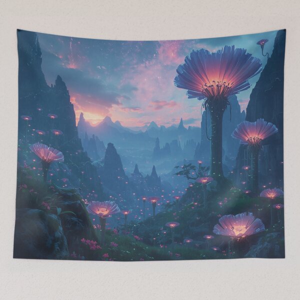 Item preview, Celestial Bloom Kingdom Fantasy Alien Landscape designed and sold by Luminous Wilds.