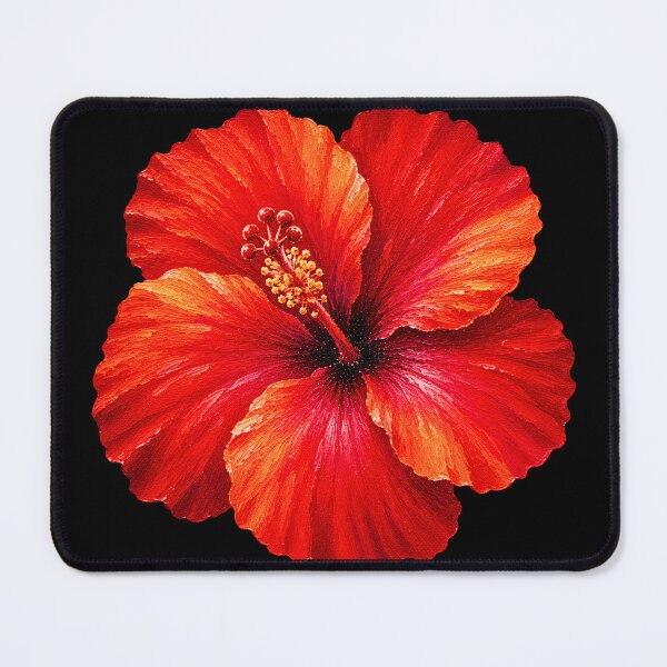 Item preview, Scarlet Hibiscus Acrylic Painting | Vibrant Tropical Flower Art designed and sold by ColorSplash123.