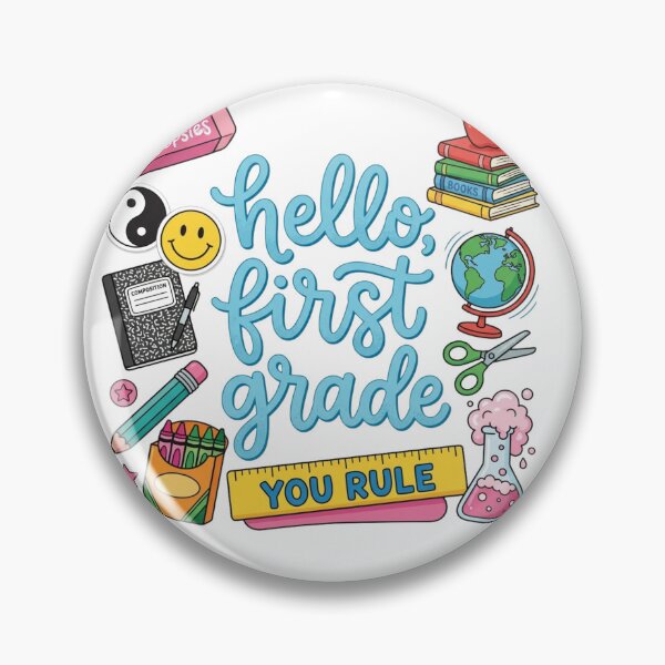 Item preview, Playful Hello First Grade Back to School Clipart designed and sold by Trendymindvibes.