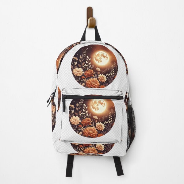 Item preview, Celestial Floral Moon Illustration | Warm Autumn Boho Night Art designed and sold by GalleryPeak.