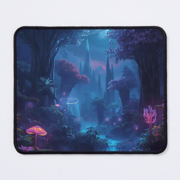 Item preview, Moonlit Crystal Jungle Fantasy Alien Landscape designed and sold by Luminous Wilds.