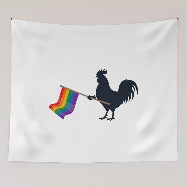 Item preview, Pride Rooster Carrying Rainbow Flag – Love, Equality and Acceptance Colorful Rooster Design designed and sold by Trendesigne.