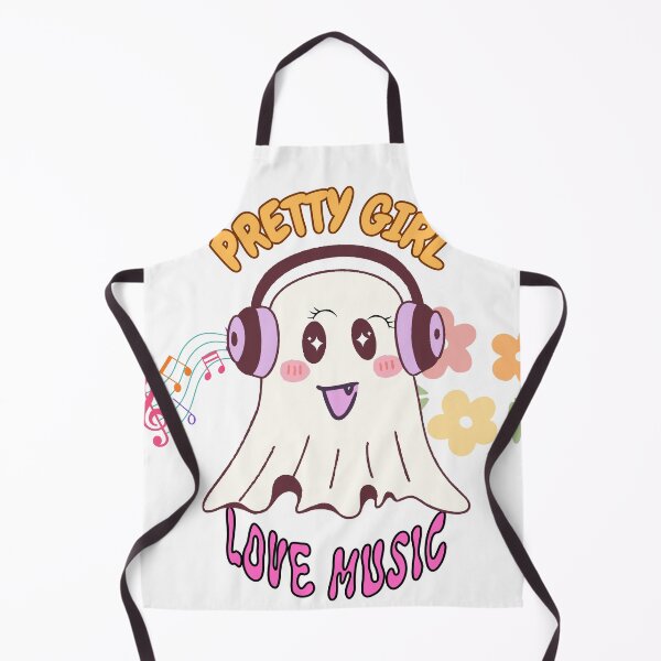 Item preview, Pretty Ghost with Headphones  designed and sold by LinaDesign Store.