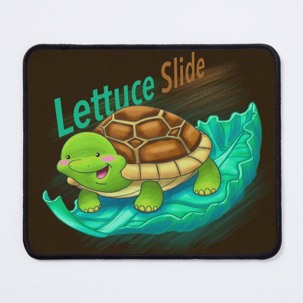 Item preview, A happy turtle gliding over lettuce designed and sold by Konopikyu.