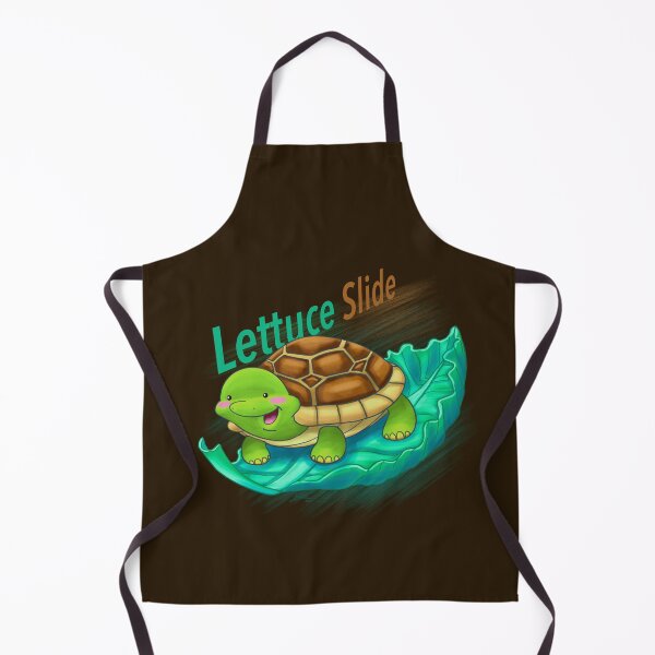 Item preview, A happy turtle gliding over lettuce designed and sold by Konopikyu.