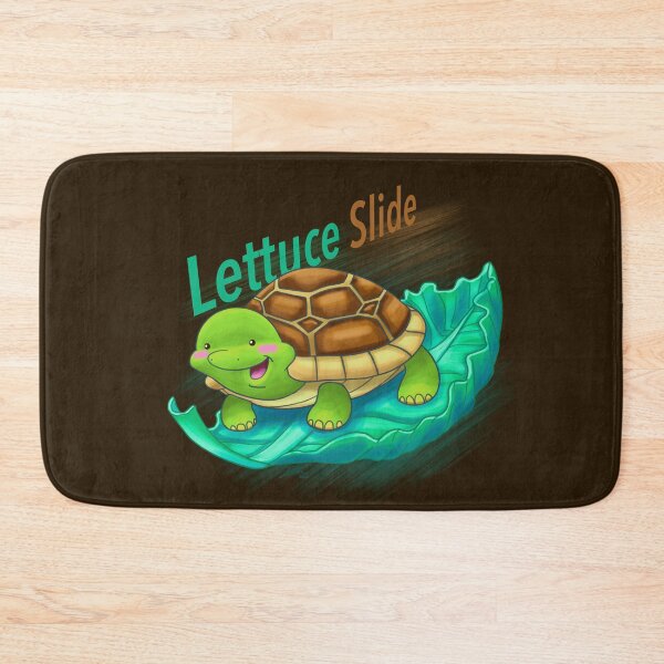 Item preview, A happy turtle gliding over lettuce designed and sold by Konopikyu.