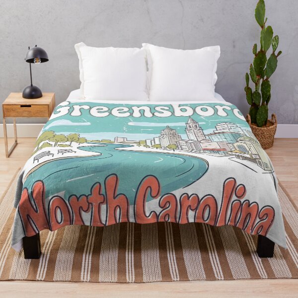 Item preview, Greensboro North Carolina Cute Skyline Pastel City designed and sold by HowToCanadian.